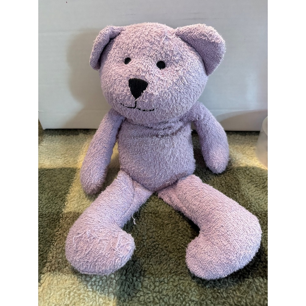 Thermal-Aid Purple Teddy Bear Plush Microwaveable Corn Filled Heating Pad 14"